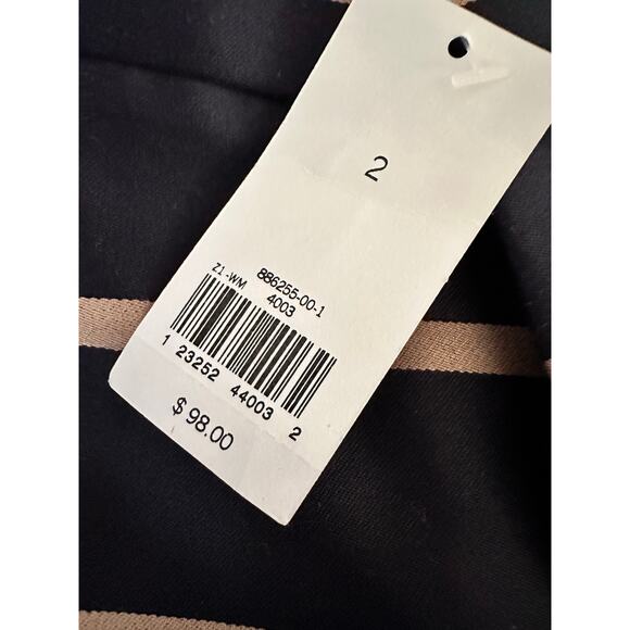 Banana Republic Women's Rayn Blue Striped Straight Leg Pants Size 2 - Picture 4 of 7